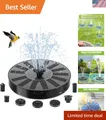 Produktbild: Solar Springbrunnen für Außen, Solar Teichpumpe mit 6 Effekte Solar Wasserpum...