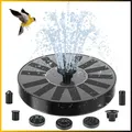 Produktbild: Solarbrunnen Wasserpumpe mit 6 Sprüheffekten für Gartenteich Schwarz 16 cm