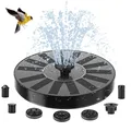 Produktbild: Solar Springbrunnen für Garten mit 6 Sprüheffekten, 16 cm, schwarz, Outdoor