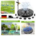 Produktbild: Solarpumpe Teichpumpe 6 Effekte 40-70cm PET Solarfontä
