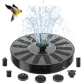 Produktbild: Solar Wasserpumpe Teichbrunnen Fontäne 6 Effekte Gartenteich Springbrunnen