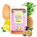Produktbild: Belissia Aroma Zucker - Tropische Früchte - 250g Aromatisierter Zucker für Zuckerwatte, Backen, Desserts, Slush & mehr - Farbig, Intensiv, Vielseitig