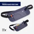 Produktbild: Gürteltasche RFID Schutz flach Reise Bauchtasche für Pass Tickets Ausweis grau