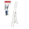 Produktbild: Set-Aktion: KRAUSE Tribilo 3x9 inkl. Tritt/Ablage - MONTO Vielzweckleiter | TRBS-konform + Neue Norm - Art-Nr: 129673TA