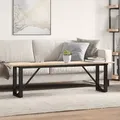 Produktbild: vidaXL Couchtisch O-Gestell 160x40x45 cm Massivholz Kiefer & Stahl