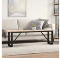 Produktbild: vidaXL Couchtisch, Couchtisch O-Gestell 160x40x45 cm Massivholz Kiefer & Gusseisen