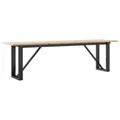 Produktbild: Couchtisch O-Gestell 160x40x45 Cm Massivholz Kiefer & Gusseisen