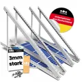 Produktbild: 4 x Balkonkraftwerk Halterung. 118,5cm. 3mm. Halter Solarmodule. Solar Halter.