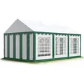Produktbild: Party-zelt Festzelt 4x6 M Garten-pavillon -zelt Pvc Plane 700 N In Grün-weiß Wasserdicht