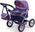 Produktbild: Bayer Puppenwagen Trendy, dunkelblau, mit Wickeltasche