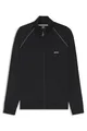 Produktbild: BOSS Herren Mix&Match Jacket Z Jacke aus Stretch-Baumwolle mit Reißverschluss und Logo-Stickerei Schwarz001 XL