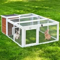 Produktbild: zooprinz Kaninchenstall Hasenstall Comfort L | Freilauf Auslauf Gehege | mit Haus | Wettefest | Klappdach