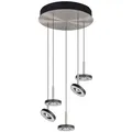 Produktbild: Trio Leuchten Led-Hängeleuchte Guano, Schwarz, Nickel, Metall, F, 200 cm, schwenkbar, Lampen & Leuchten, Innenbeleuchtung, Leuchten nach Räumen, Esstischlampen