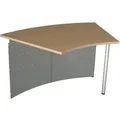 Produktbild: Kompakt-Theke Genua Anbautisch 45 Grad BxTxH 126,5x80x720cm alusilber/buche