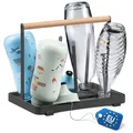 Produktbild: D&D Living All-in-One Flaschenhalter für SodaStream - Abtropfgestell für Flaschen Aller Art: Duo, Crystal, Easy, Trink- und Babyflaschen - Universal-Trockenständer (Metall, Schwarz)