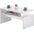 Produktbild: CASARIA® Couchtisch mit Ablage Stauraum Weiß Wohnzimmertisch