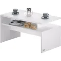Produktbild: Couchtisch mit Ablage Stauraum 95x55x50cm Kratzfest Holz Modern Groß Wohnzimmer Sofa Couch Tisch Beistelltisch weiß - Casaria