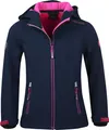 Produktbild: Trollkids Mädchen Trollfjord Softshelljacke navy/magenta 110