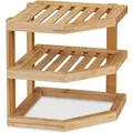 Produktbild: Relaxdays Eckschrankeinsatz Bambus Natur Freistehend 25,5 cm x 25,5 cm x 25,5 cm 1,1 kg