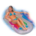 Produktbild: Intex 58802EU - Aufblasbarer Sessel zum Sonnenbaden, Vinyl, Mehrfarbig, 160x85 cm