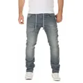 Produktbild: WOTEGA Slim-fit-Jeans Herren Jogginghose in Jeans-Look Noah Stretch Hose in Jogging Jeans Sweathosen Denim grau 33