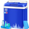 Produktbild: KESSER® 32 L Kühlbox 12V, 230V Stecker, Mini-Kühlschrank, Thermoelektrische Warmhaltebox