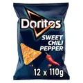 Produktbild: Doritos Sweet Chili Pepper - Tortilla Nachos mit süßem Chili-Geschmack - Herzhafter Snack zum Knabbern aus Mais (12 x 110g) (Verpackungsdesign kann abweichen)