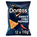 Produktbild: Doritos Sweet Chili Pepper Tortilla Nachos mit süßem Chili-Geschmack 12 x 110g