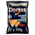 Produktbild: Doritos Sweet Chili Pepper Tortilla Nachos mit süßem Chili-Geschmack 12 x 110 g