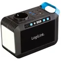 Produktbild: LogiLink Tragbare Powerstation 80 W, 24.000 mAh, 7 Anschlüsse, LED-Licht, Schwarz/Blau