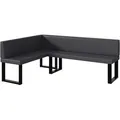 Produktbild: Meblini Eckbank, Grau, Leder, L-Form, 196x142 cm, Esszimmer, Bänke, Eckbänke