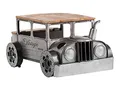 Produktbild: Woodkings® Couchtisch Car Vintage 102x65 Metall silberfarben Unikat Beistelltisch Sofatisch Fahrzeug Hotrod