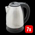 Produktbild: GourmetMaxx Wasserkocher schnurlos Edelstahl Schwarz 1.8 L 7 STÜCK Sonderposten
