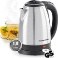 Produktbild: GOURMETmaxx Edelstahl Wasserkocher 1,8L 1500W Kabellos 360° Schwarz