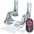 Produktbild: McFilter I 2x Kühlschrank Scharnier kompatibel mit Bosch Siemens Miele AEG Neff 00481147 481147 Neff AEG 407131425/8 Miele 5546050 00481145 00499570 00499569 Ersatz Flachscharnier Kühlschranktür