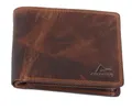 Produktbild: GlücksNugget Geldbörse Echtleder Scheintasche braun 12x10x2 cm