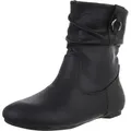 Produktbild: Ital-Design Damen Stiefeletten Leicht gefüttert Lederoptik Flache Stiefeletten 88519486 Schwarz Gr. 38 - Schwarz - 38