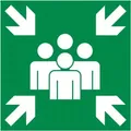 Produktbild: Schild Sammelstelle Sammelplatz Kunststoffplatte  20x20cm