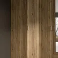 Produktbild: Forte ECONOBOX 2 Eckkleiderschrank 90, 1-türiger Drehtürenschrank, Holzwerkstoff, Mauvella Eiche Dekor, 89,5 cm breit, 210,5 cm hoch, 89,4 cm tief