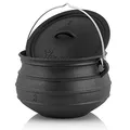 Produktbild: BBQ-Toro Potjie | Gusseisen Hexenkessel Potjie #3, ca. 8 Liter | Guss Kochtopf ohne Füße | Südafrikanischer Dutch Oven | Kochtopf für offenes Feuer, Gusseisen Schmortopf mit Deckel | Fleischtopf