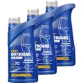 Produktbild: 3x1 Liter MANNOL Outboard Marine Motoröl API TC JASO FC NMMA TC-W3