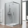 Produktbild: Schulte Kristall/Trend Eckeinstieg II 80 x 80 x 185 cm Echtglas klar hell