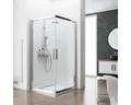 Produktbild: Eckeinstieg mit Schiebetür Schulte Kristall/Trend 80x80 cm Klarglas Profilfarbe