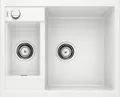 Produktbild: BLANCO METRA 6 | Granitspüle aus SILGRANIT weiß | Einbauart: Einbau von Oben | reversibel | für 60 cm breite Unterschränke | Doppeltes Becken für eine benutzerfreundliche Nutzung | [61,5x50x20 cm]