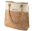 Produktbild: Bonizetti Handtasche Korktasche CARINA (36 × 36 × 9 cm, Kork rau, 1-tlg), Recyceltes Canvas & Kork, vegan, nachhaltig