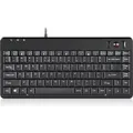 Produktbild: Perixx PERIBOARD-505H PLUS US, Mini USB-Tastatur, Trackball, Hub, schwarz - Schwarz