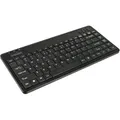 Produktbild: Perixx PERIBOARD-505H PLUS US, Mini USB-Tastatur, Trackball, Hub, schwarz