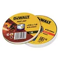 Produktbild: Dewalt 10er Dose Trennscheibe Inox Edelstahl DT3506 (Standard Edelstahl-Trennscheibe - flach, ø 115 mm x 1,0 mm, für schnelle und saubere Schnitte, mit verstärktem Fiberglas, für Winkelschleifer)
