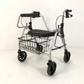 Produktbild: XXL Rollator Dietz Gehwagen Gehhilfe Schwerlast 200 kg Rückenlehne Reha K6539