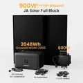 Produktbild: Growatt NOAH 2000 All-in-One Speicher für Balkonkraftwerke, mit 2 x 450W JA Solar Bifaziale Solarmodule,by Powerness